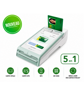 Prium PRO + Olaqin - Lecteur de carte vitale fixe et QRcode/NFC - PC/SC